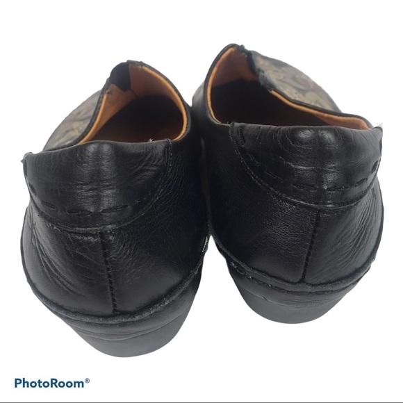 Pikolinos Driving Shoes Womens Size 6.5 Black Flat Floral Embroidered Bohemian - Picture 6 of 7